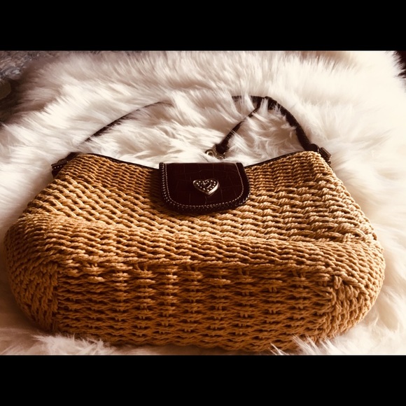 Brighton Handbags - . Brighton straw/leather bag